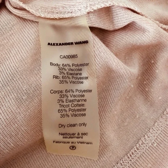 Alexander Wang Fitted Tank Midi Perforated Dress In Blush Pink - Picture 6 of 6